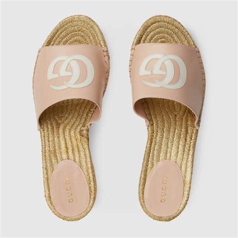 gucci espadrille pink|gucci pink espadrilles sandals.